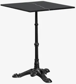 Mesa De Bar Quadrada Em Pedra Natural Azteca 60 X 60 Cm & Mármore Nero Marquina - Preto - Sklum