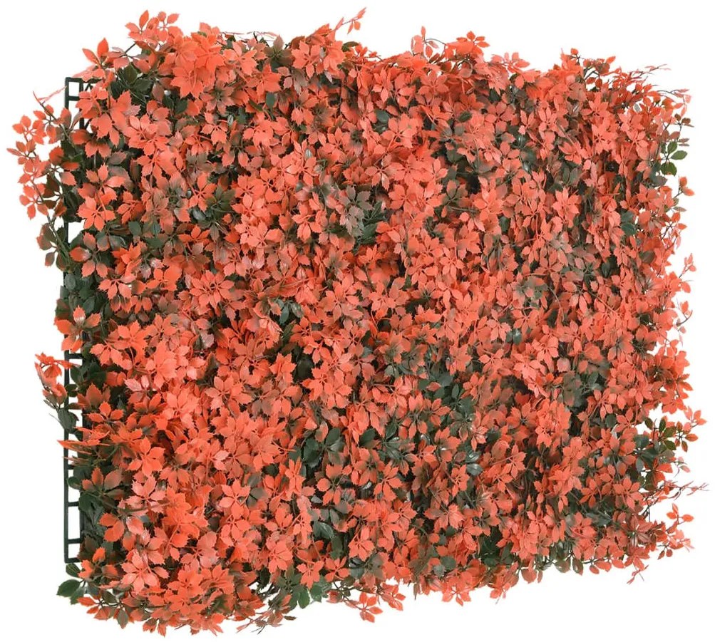 Vedação folhas ácer artificiais 24 pcs 40x60 cm vermelho-claro