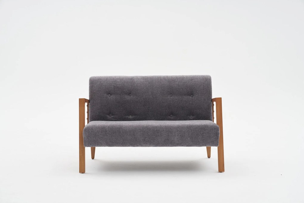 Sofá de 2 Lugares Kemer – Cinzento – 114x80x85 cm