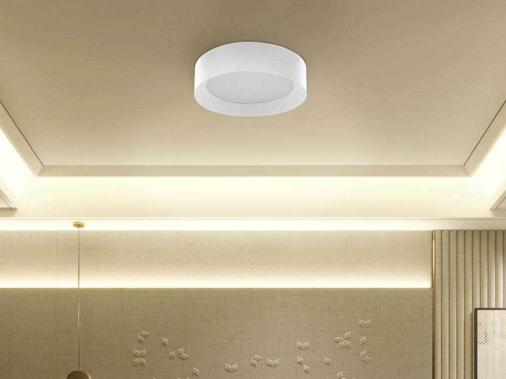 Candeeiro de teto com LED em metal branco ⌀ 45 cm LOEI Beliani