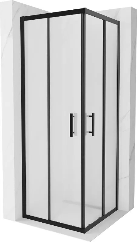 Mexen Rio cabine de duche quadrada 70 x 70 cm, fosco, preto - 860-070-070-70-30