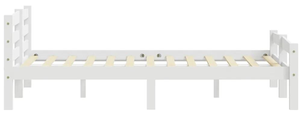 Estrutura de cama em pinho maciço 180x200 cm branco