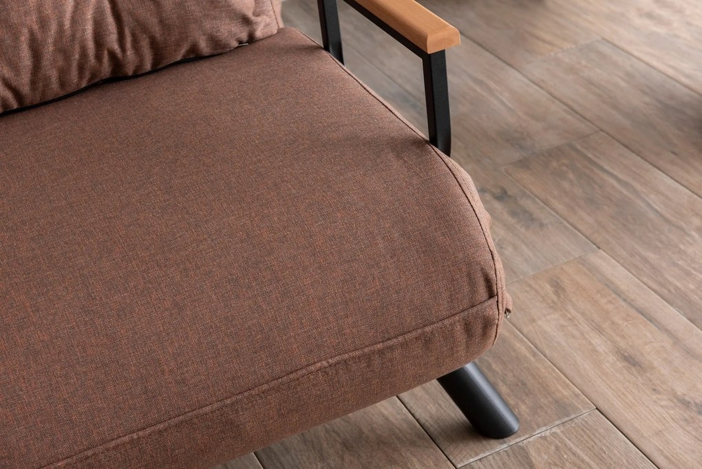 Sofá-Cama 2 Lugares Sando – Castanho Claro – 175 cm x 133 cm