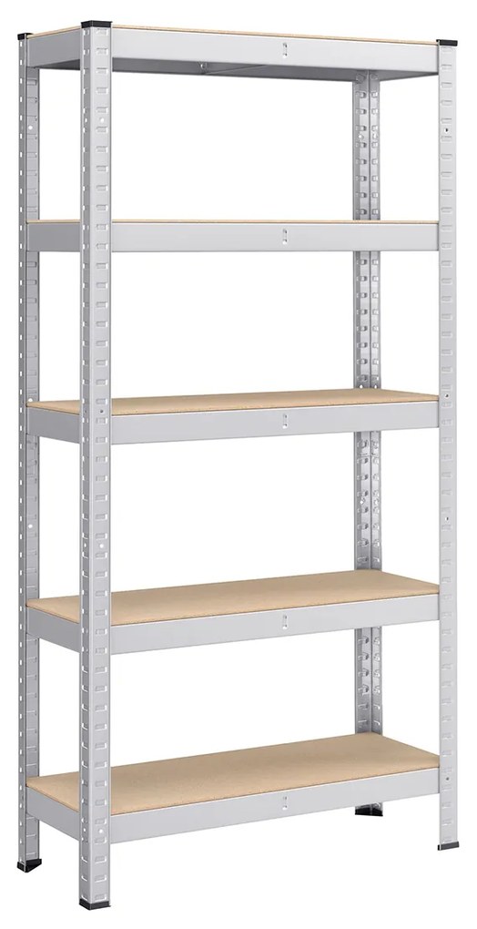Estante metálica de 5 níveis para armazenamento | SONGMICS | 150 x 75 x 30 cm | prata | GLR030E01.