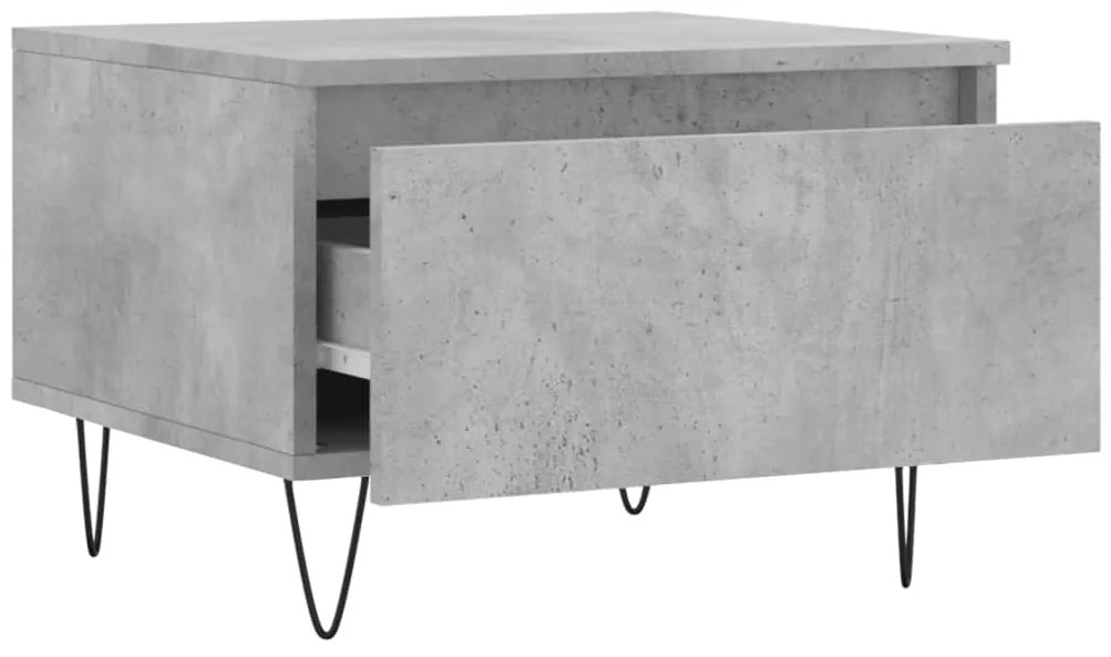 Mesas de centro 2 pcs 50x46x35 cm deriv. madeira cinza-cimento