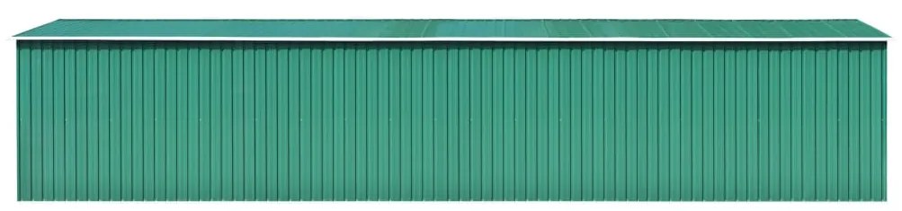 Abrigo de jardim 257x990x181 cm aço galvanizado verde