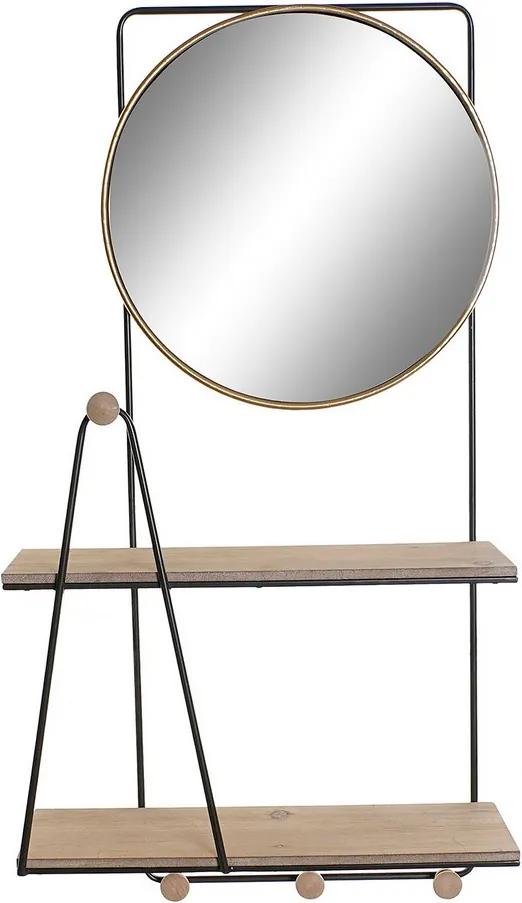 Bengaleiro de Parede Dkd Home Decor Metal Espelho Madeira Mdf (48.5 X 19 X 91.5 cm)