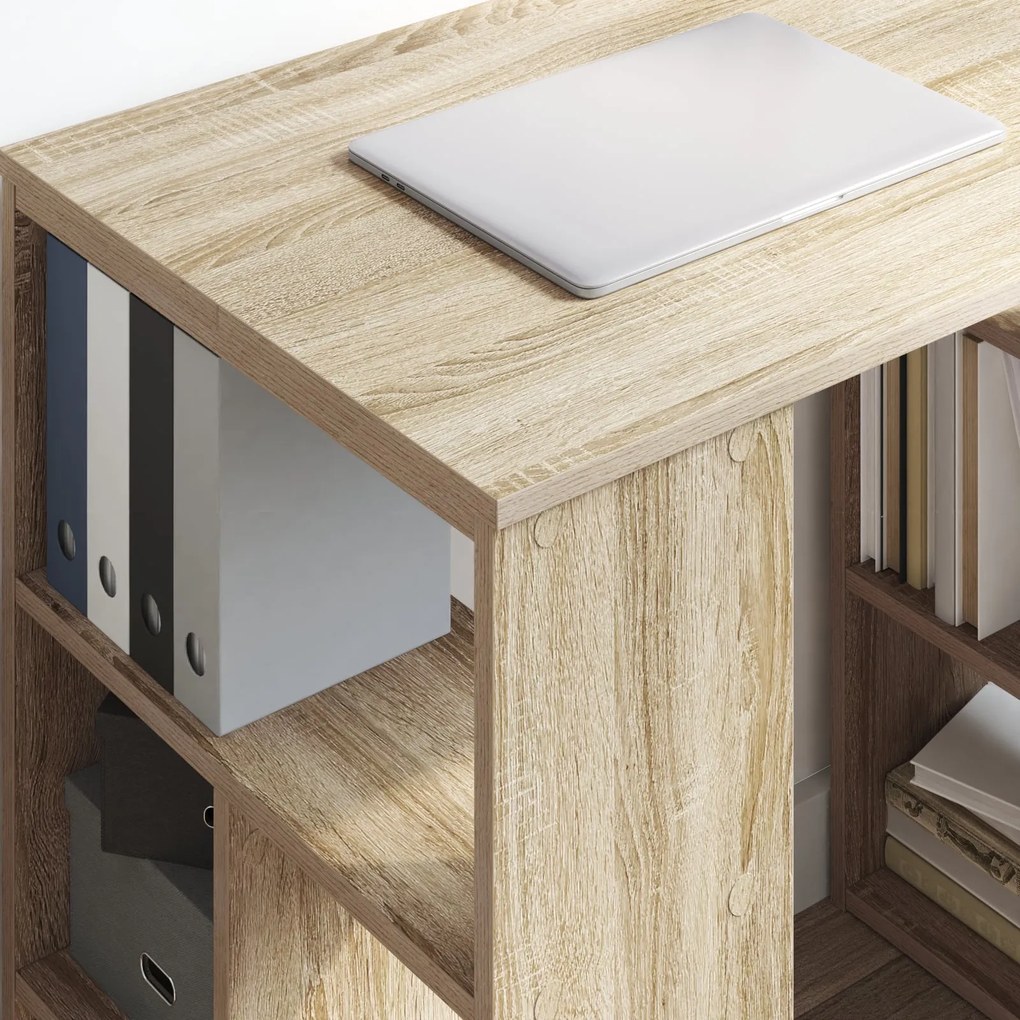 Mesa de Canto Carvalho Sonoma MDF Médio