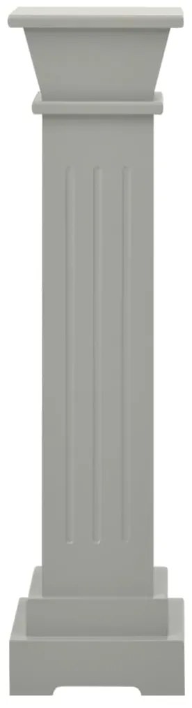 Suporte p/ plantas pilar quadrado 17x17x66 cm MDF cinzento