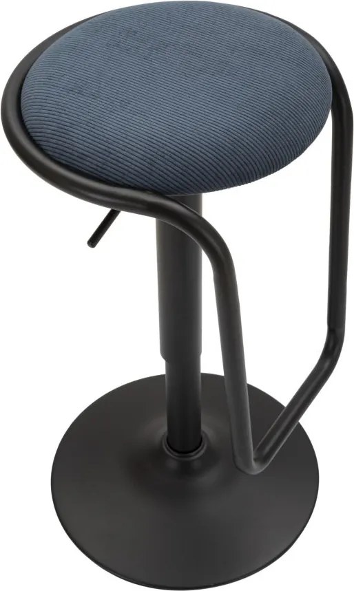 BANCO DE BAR COM ELEVADOR DESTINY NAVY Ø 41X61-83 CM AZUL E PRETO