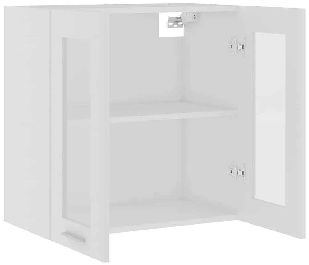 Armário de parede c/ vidro “Lyon” 60x31x60 cm branco