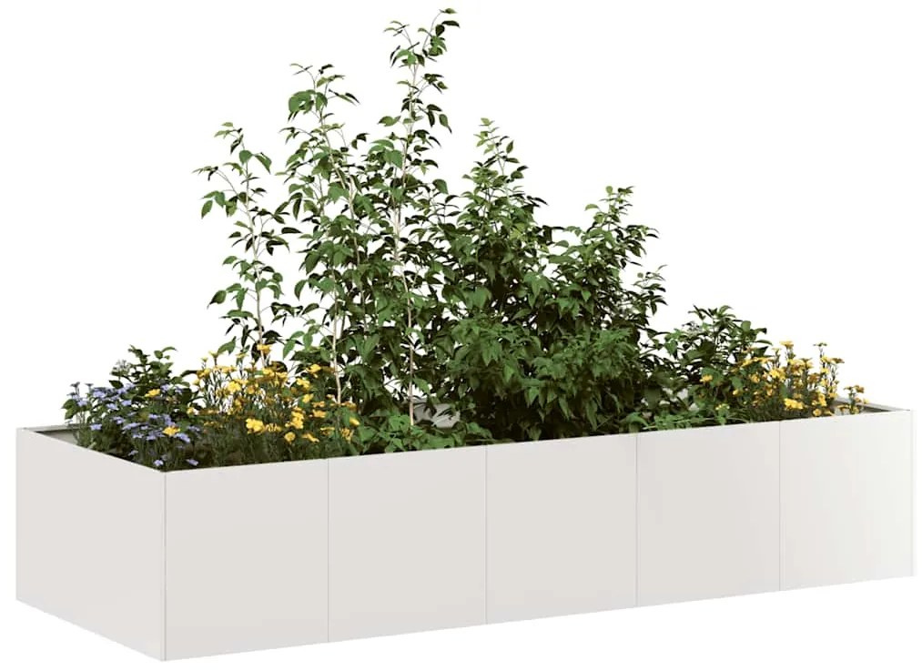 vidaXL Vaso/floreira 200x80x40 cm aço inoxidável