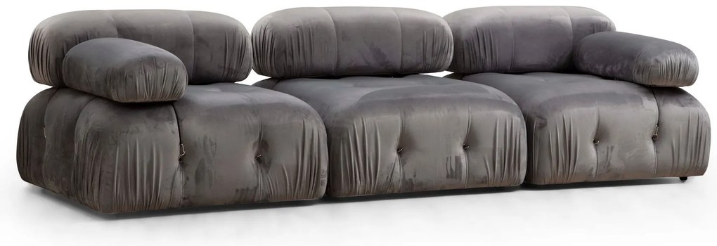 Sofá 3 Lugares Bubble – Cinzento – 288x95x75 cm