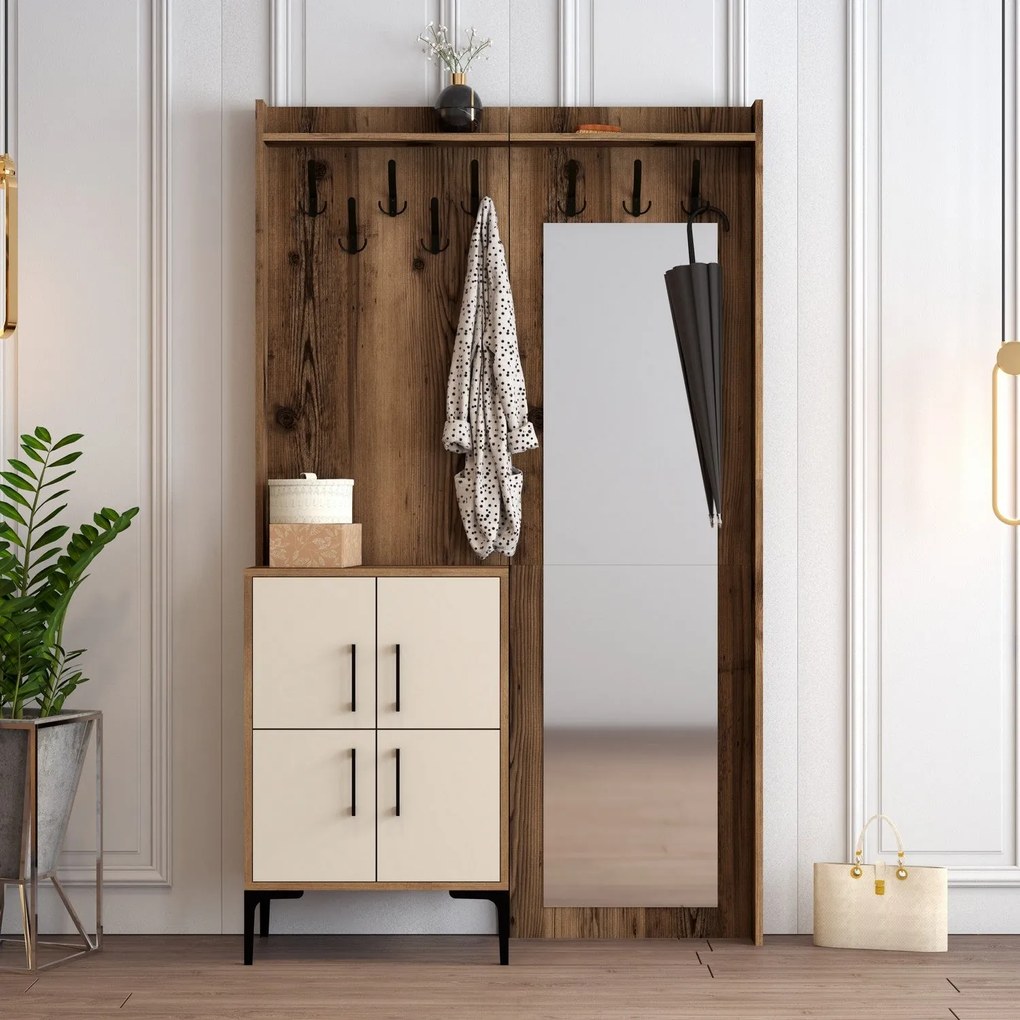 Hall Stand Berlin BC – Nogueira – 120x200x35 cm