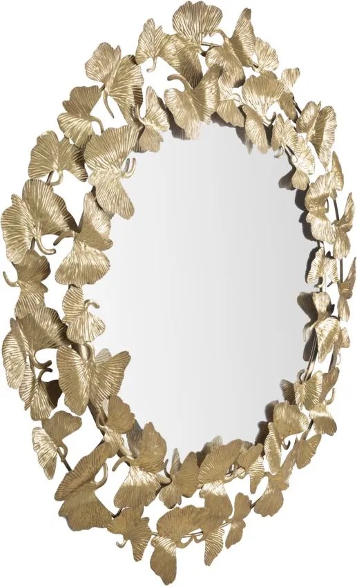 ESPELHO FOLHAS REDONDO Ø 87X2,5 CM DOURADO
