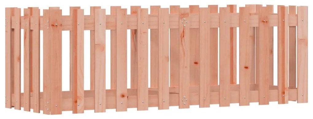 Canteiro elevado c/ design de cerca 150x50x50cm madeira douglas