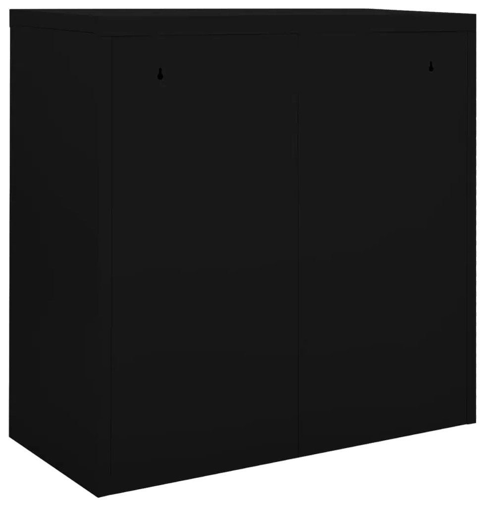 Armário com porta deslizante 90x40x90 cm aço preto