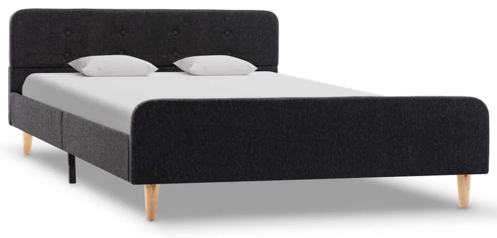 Estrutura de cama 120x200 cm serapilheira cinzento-escuro