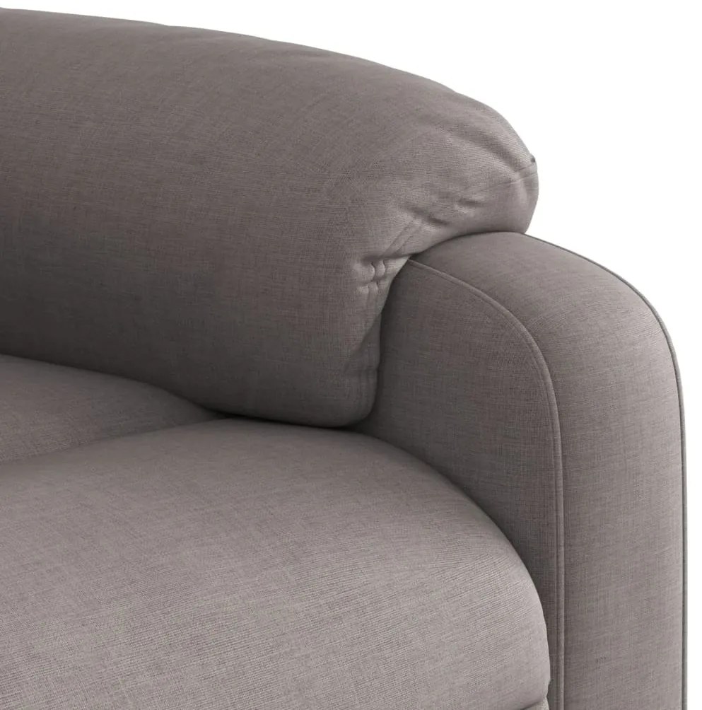Poltrona de massagens reclinável tecido cinzento-acastanhado