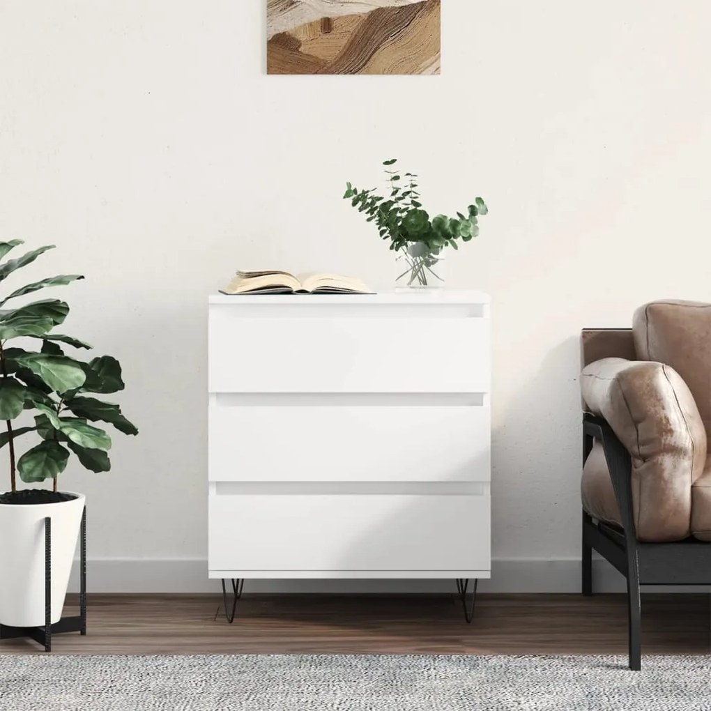 vidaXL Aparador 60x35x70 cm derivados de madeira branco