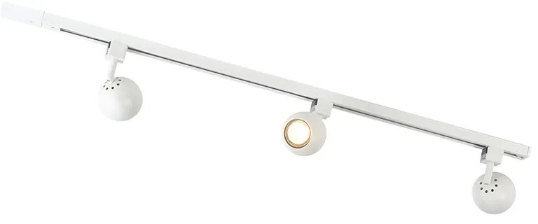 LED Sistema de calhas moderno inteligente branco monofásico com 3 GU10 Wifi - Gissi Moderno
