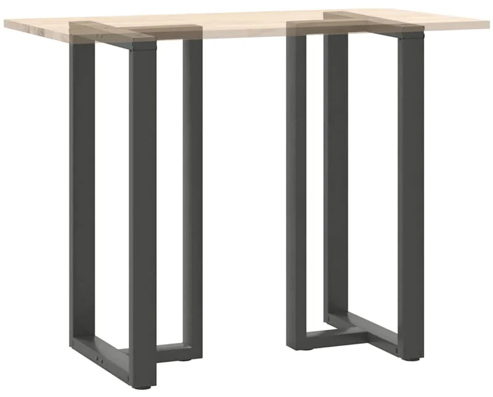 Pés para mesa de bar em forma de T, 2 peças, antracite, 60x35x(110-111