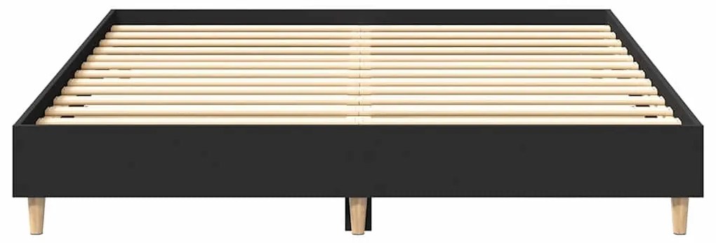 Estrutura de cama sem colchão 150x200 cm preto