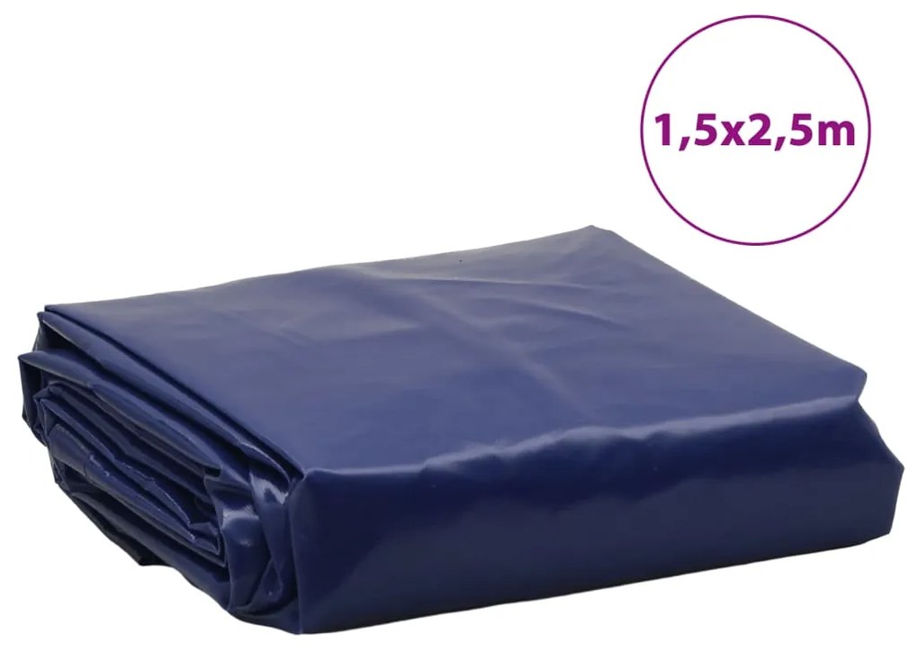 Lona 1,5x2,5 m 650 g/m² azul