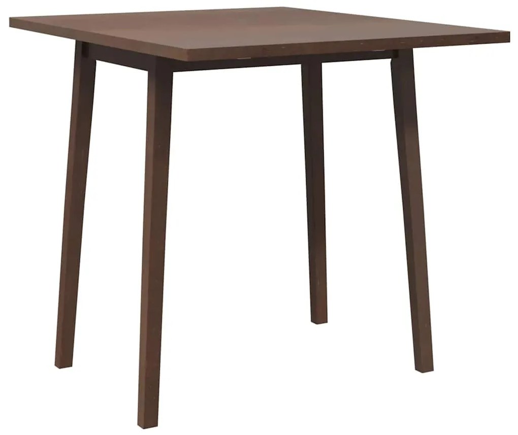 Mesa de jantar madeira seringueira maciça castanho