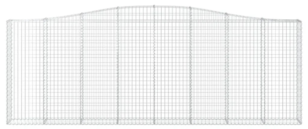 Cestos gabião arqueados 25 pcs 400x30x140/160 ferro galvanizado