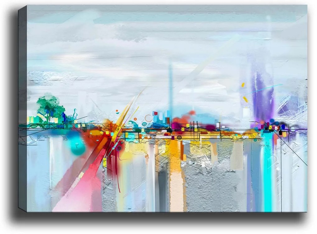 Pintura Decorativa em Tela 1041141790 – Multicolor – 70 x 100 cm