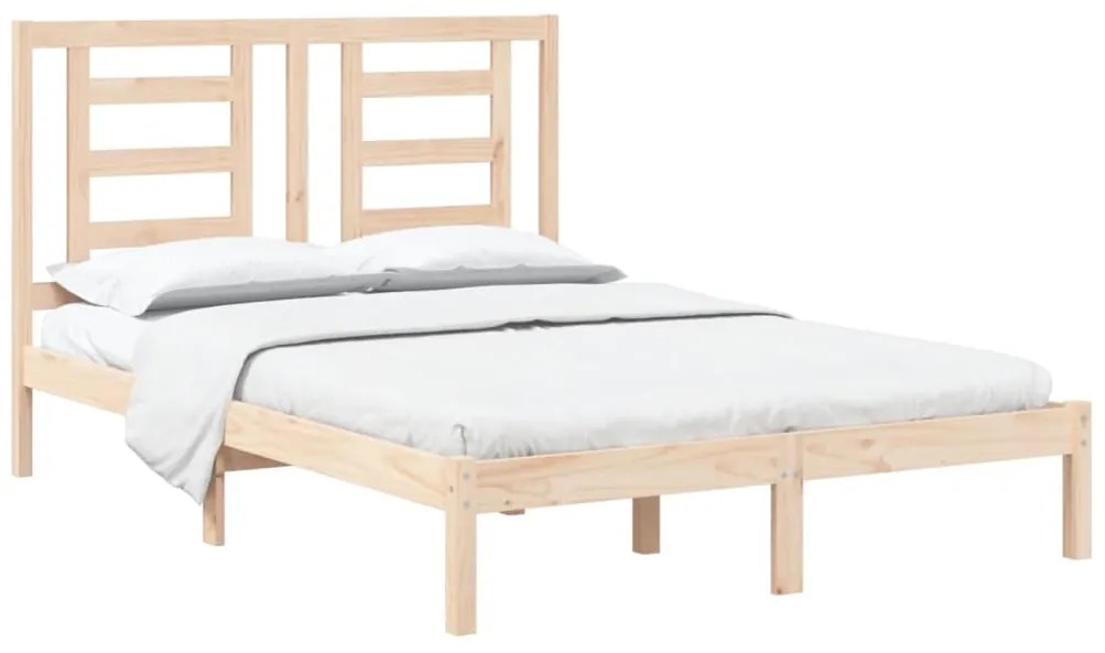 Cama sem colchão 140x200 cm madeira de pinho maciça