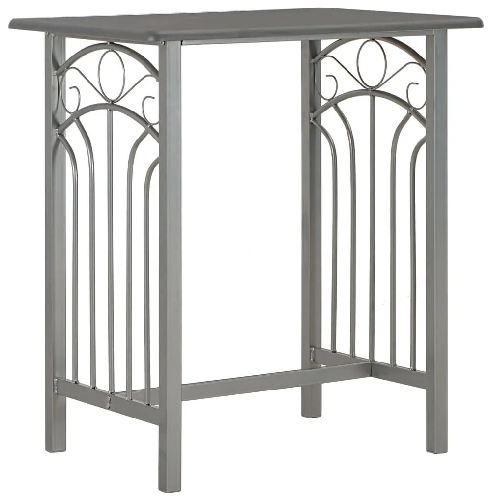 3 pcs conjunto de bar em madeira e aço antracite