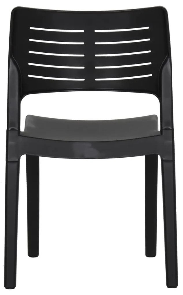 Cadeiras de jardim 2 pcs polipropileno antracite
