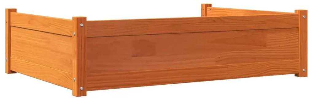 Cama para cães 105,5x75,5x28 cm madeira de pinho castanho mel