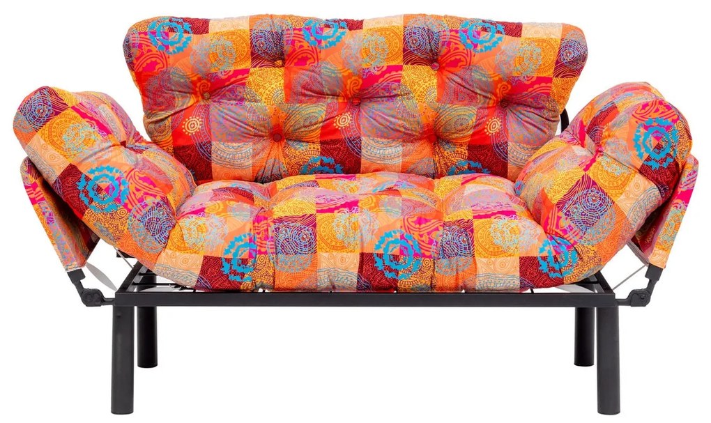Sofá-Cama de 2 Lugares Nitta – Multicolor – 155x80x70 cm