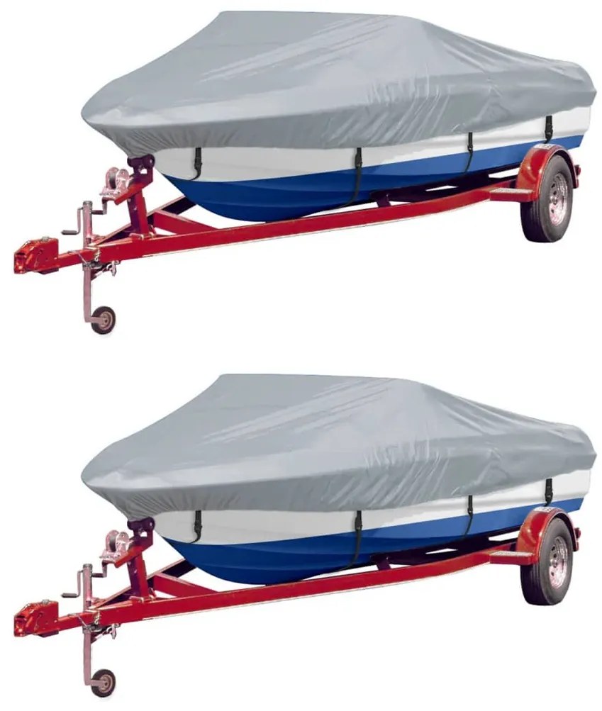 vidaXL Cobertura para barcos 2 pcs 519-580x294 cm (CxL) cinzento