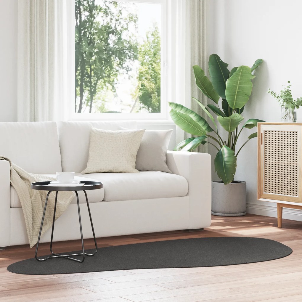 vidaXL Tapete "HUARTE" Pelagem Curta Suave e Lavável Antracite 100x200 cm