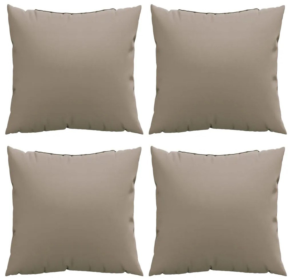 Almofadas de sofá 4 pcs 60x60 cm tecido cinza-acastanhado