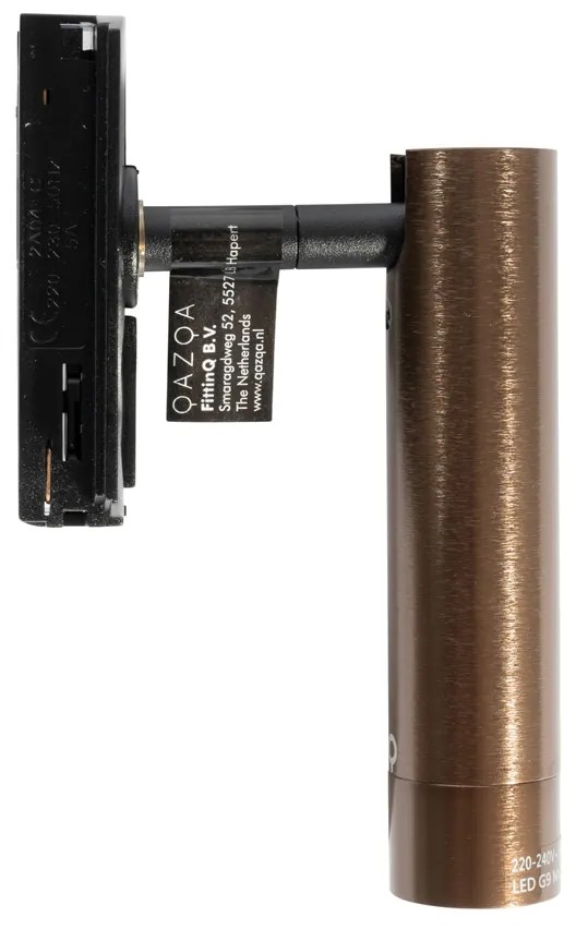 Foco moderno em bronze escuro para sistema de calhas monofásico - Iconic Ivy