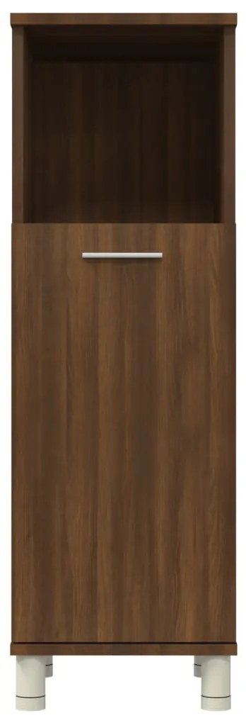 Armário WC 30x30x95 cm derivados de madeira carvalho castanho