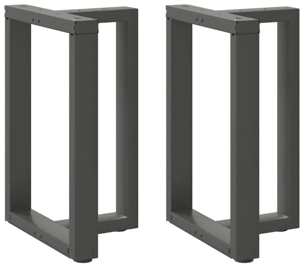 vidaXL Pés para mesa de jantar em forma de T, 2 peças, antracite, 60x35x(72-73) cm, aço