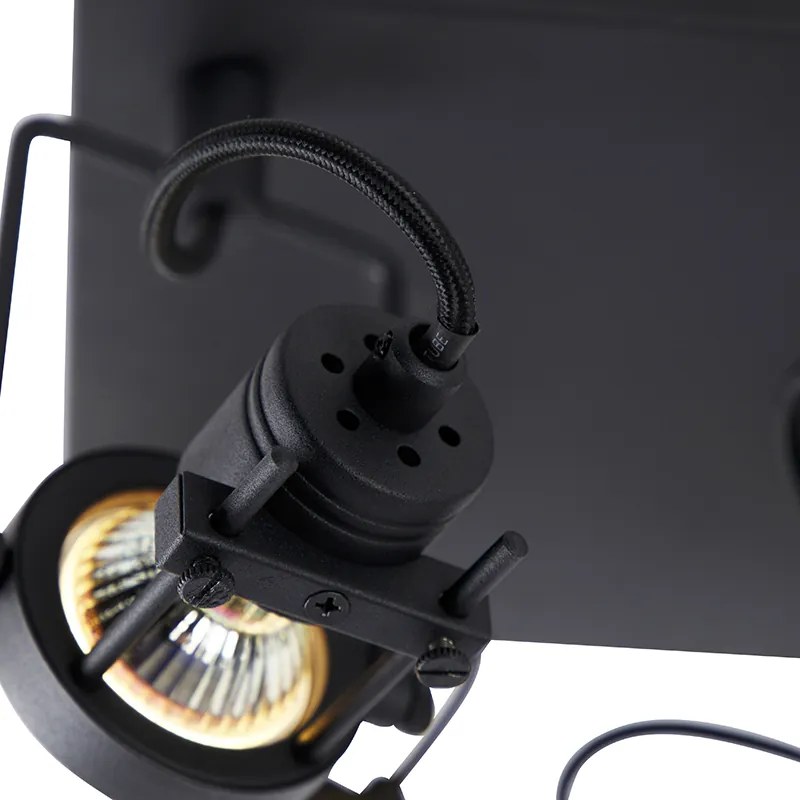 Projetores industriais pretos 4 luzes - Suplux Industrial