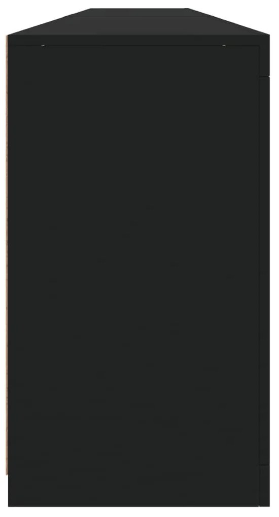 Aparador com luzes LED 283x37x67 cm preto