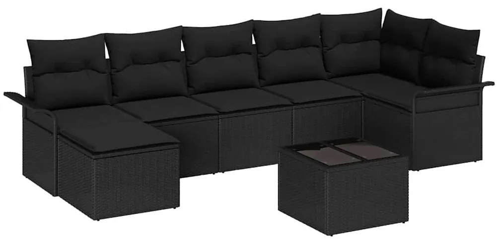 Conjunto de Sofá de Jardim em 8 Peças com Almofadas em Rattan Sintétic