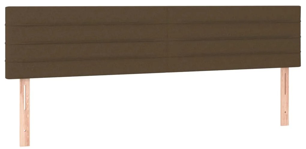 Cama boxspring com colchão 120x190 cm tecido castanho-escuro