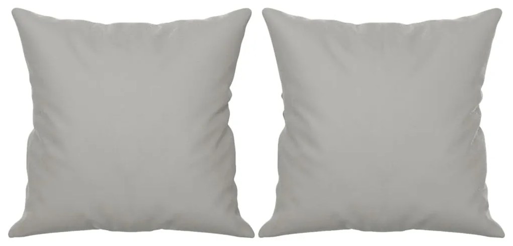 Sofá 2 lugares c/ almofadas 120 cm microfibra cinzento-claro