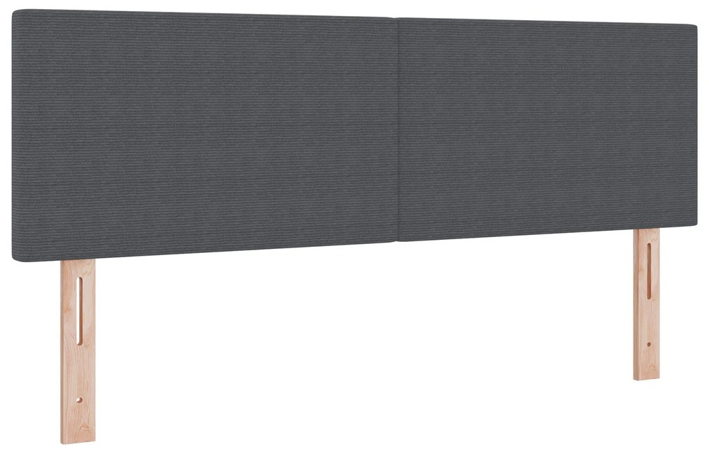 Cabeceira LED vidaXL Design Simples Cinza Escuro 80 cm Tecido de Velud