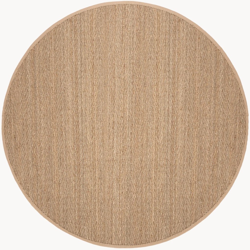 Tapete redondo de pelo curto em erva marinha Natural Fibers