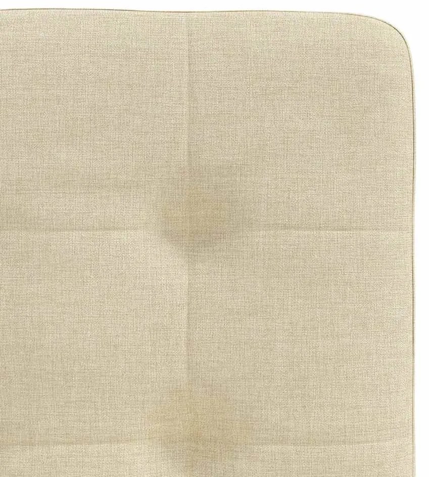 Cadeiras de jantar 6 pcs tecido cor creme